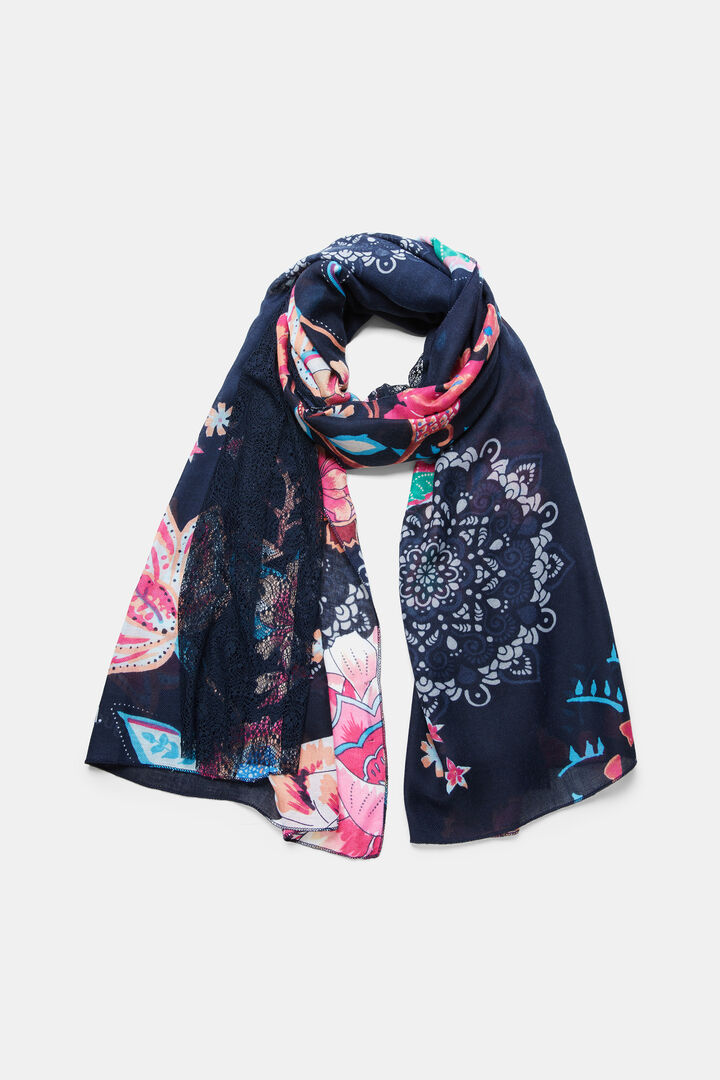 Foulard rettangolare stampa doppia | Desigual