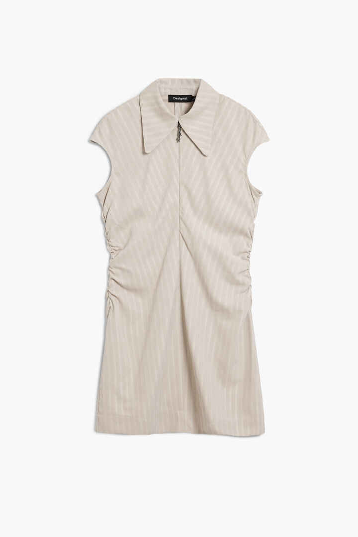 Slim striped dress with short sleeves | Desigual