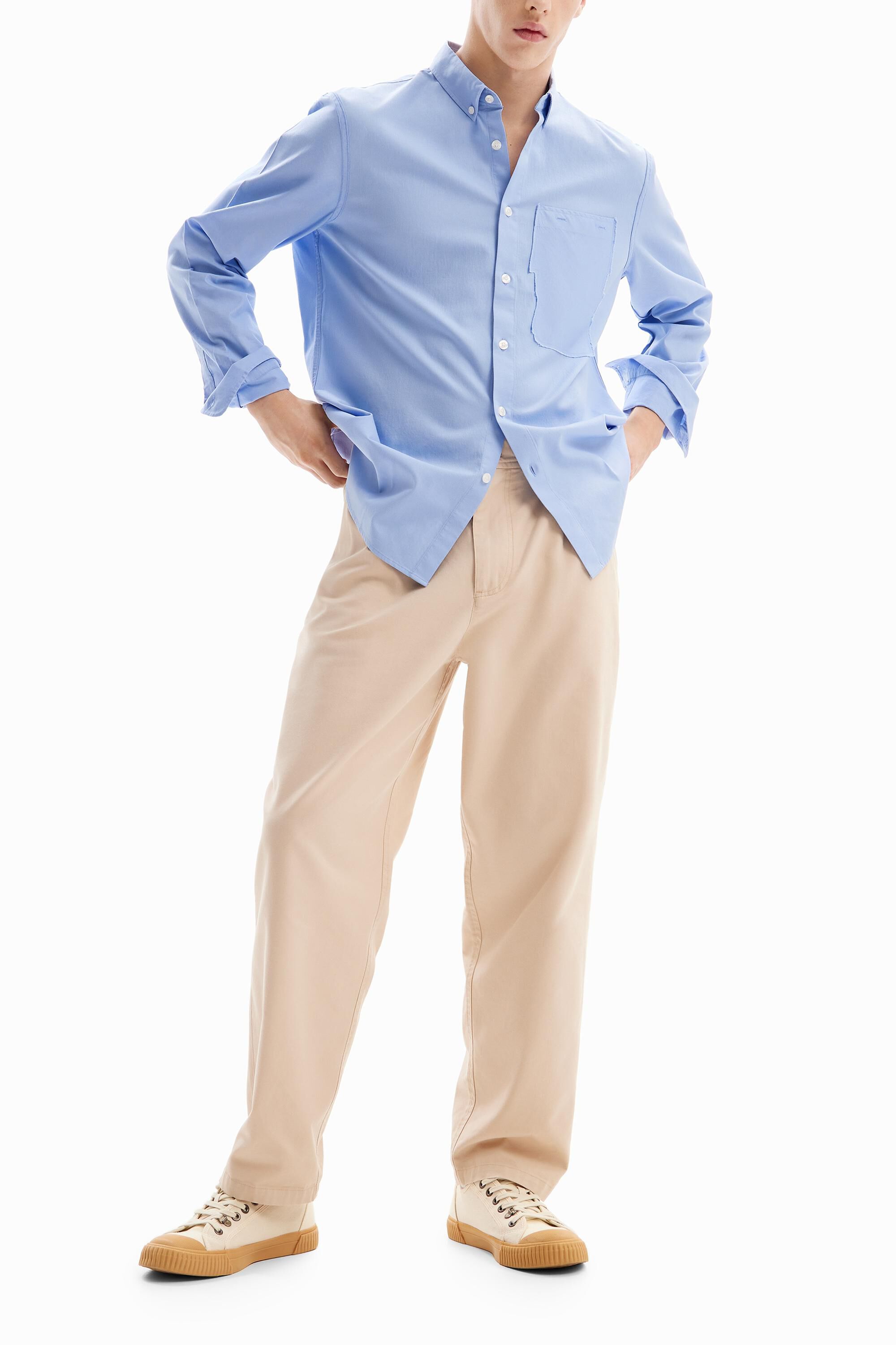  Camicia Popeline Patchwork 