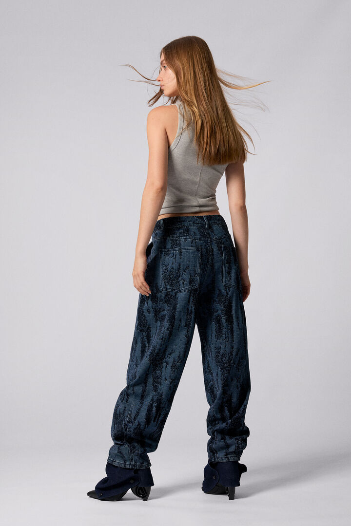 Jacquard gradient denim trousers | Desigual