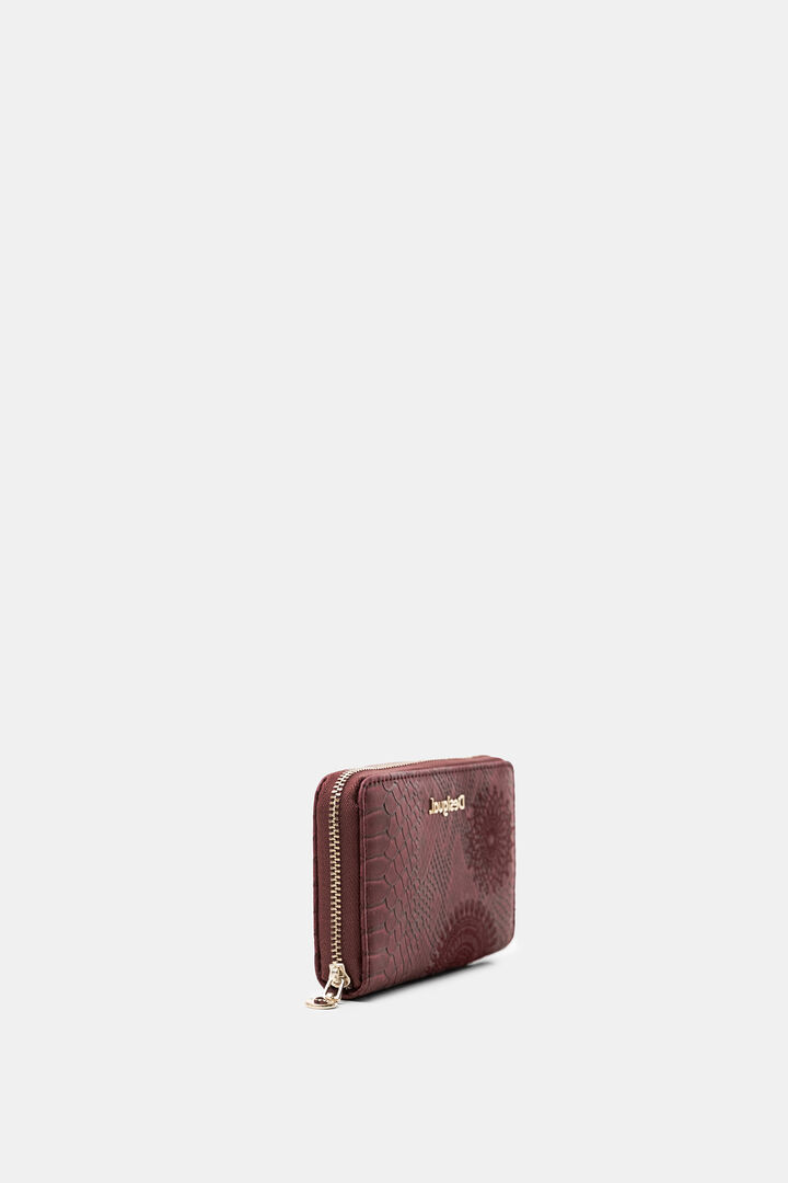 Rectangular reptile leather effect wallet | Desigual