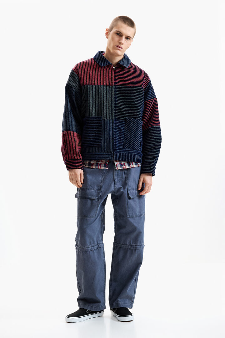 CHAQUETA SOBREABRIGO RAYAS | Desigual