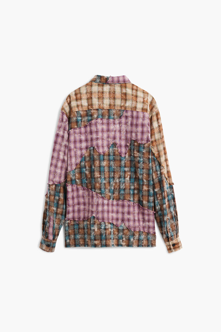 Camisa manga larga cuadros patch | Desigual