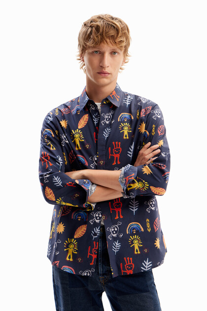 Arty shirt van popeline