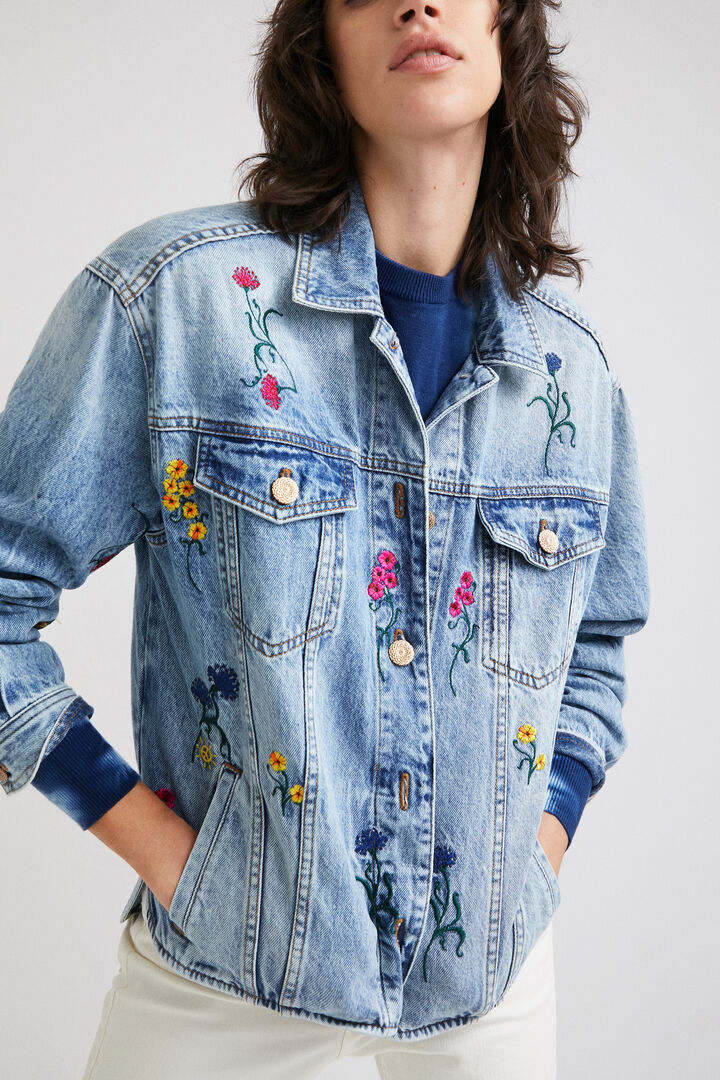 Sobrecamisa vaquera floral | Desigual