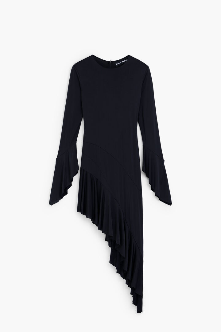 Asymmetric black dress María Escoté | Desigual