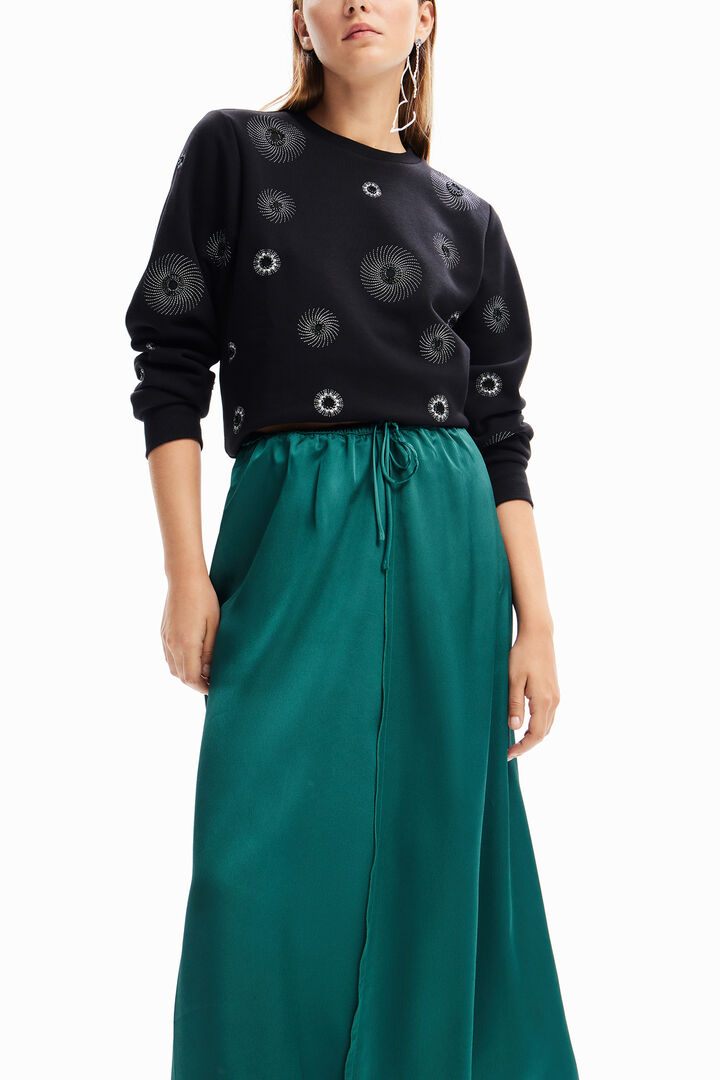 Satin midi skirt | Desigual
