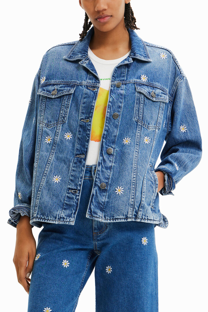 Veste jean marguerites | Desigual