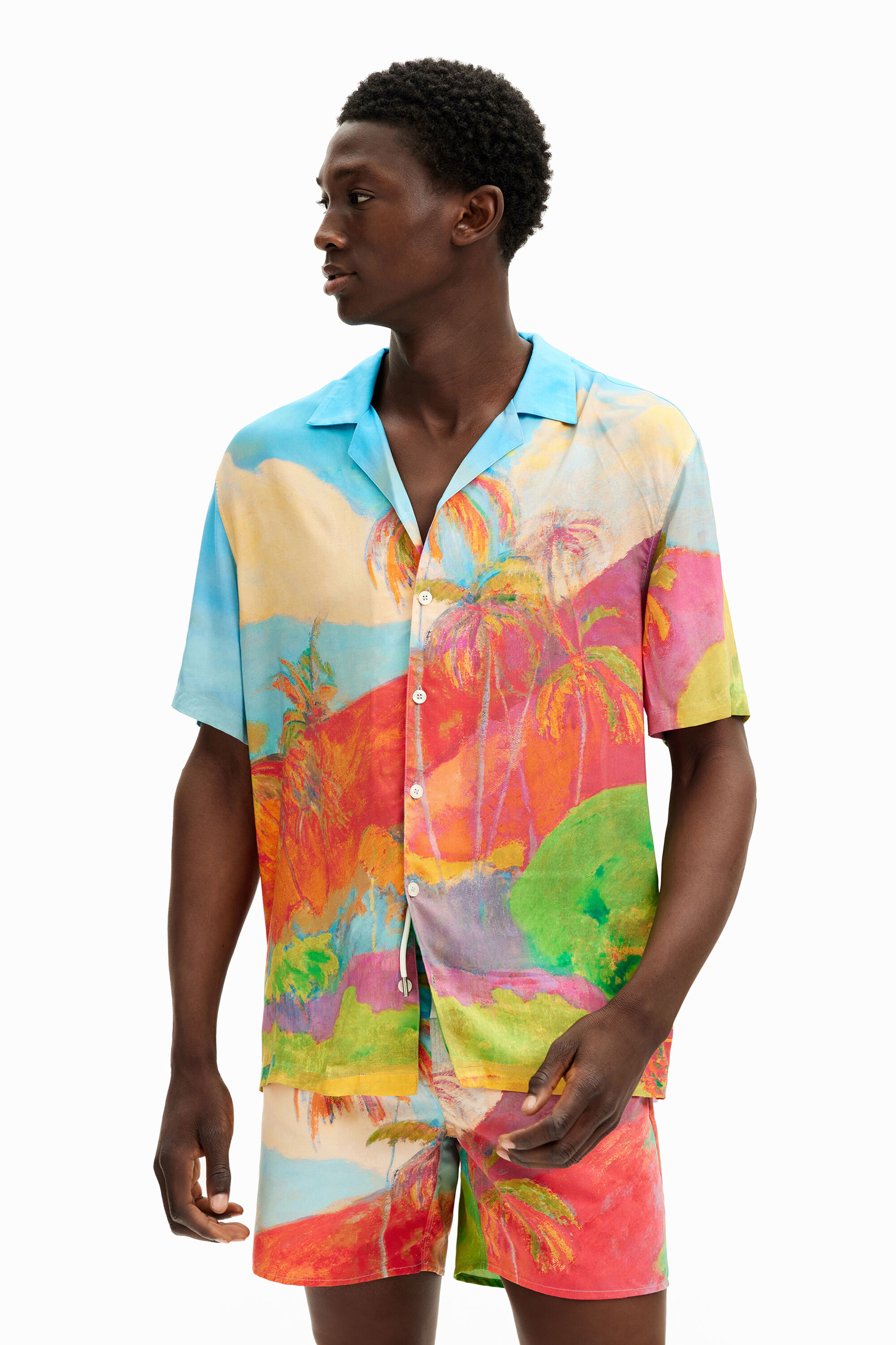 Chemise a manches courtes ile tropicale pour homme I Desigual