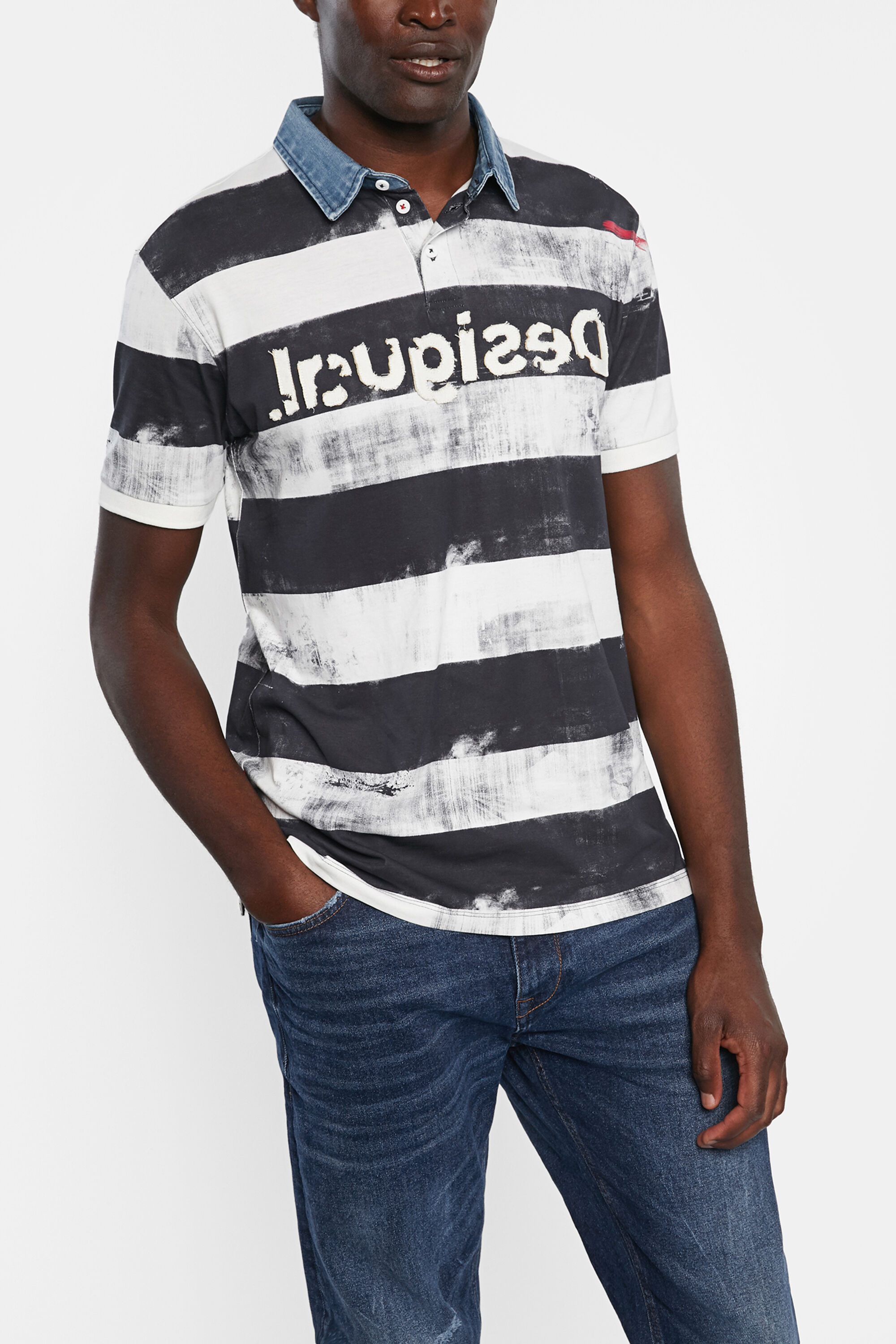 striped polo