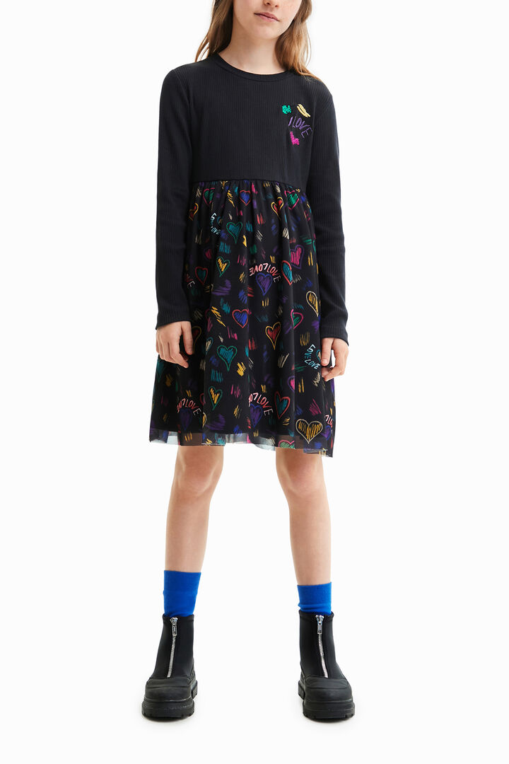 Vestido dos en uno corazones | Desigual
