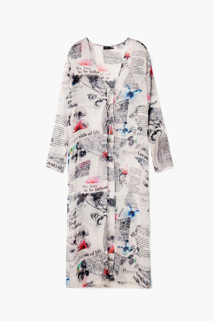 Blusa larga estampado periódico | Desigual