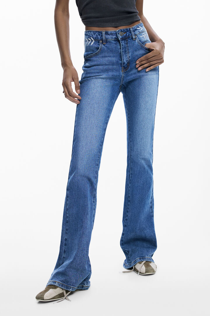 FLARED DENIM TROUSERS | Desigual