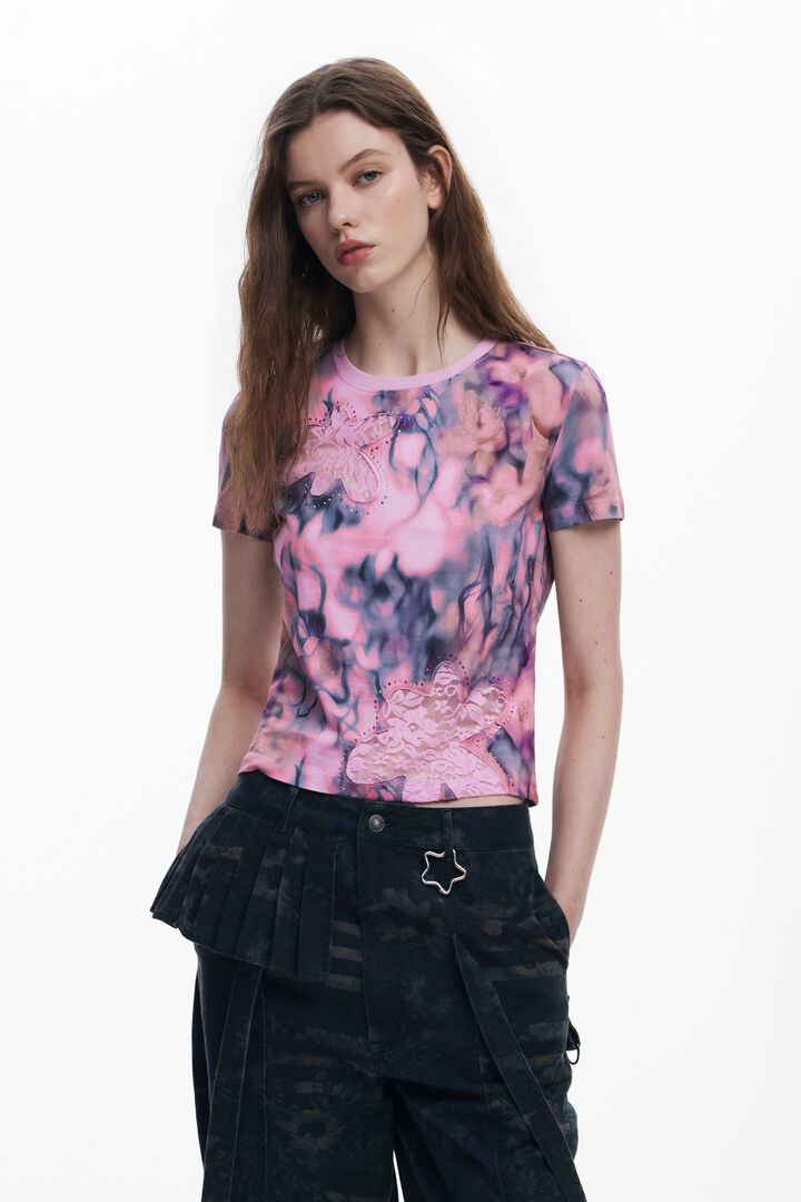 T-shirt à fleurs Collina Strada | Desigual