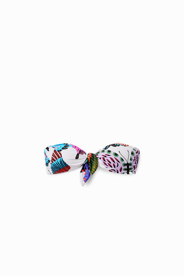 Knotted butterfly bikini top | Desigual