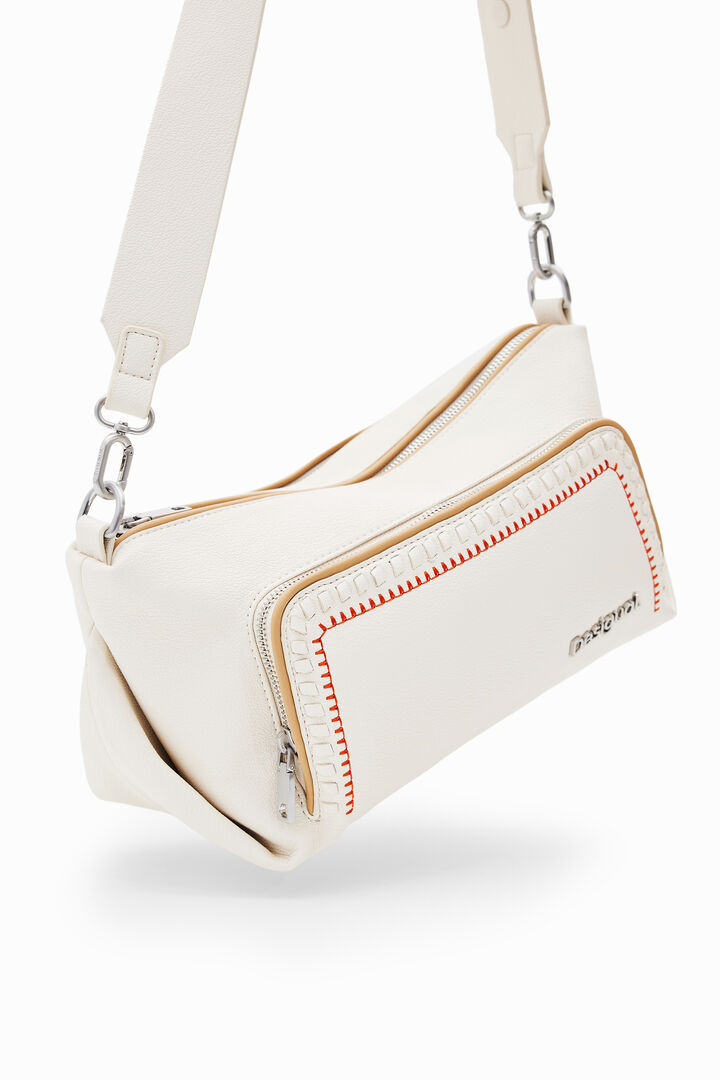 M embroidered shoulder bag | Desigual