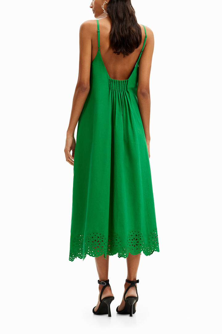 Pleated poplin midi dress | Desigual