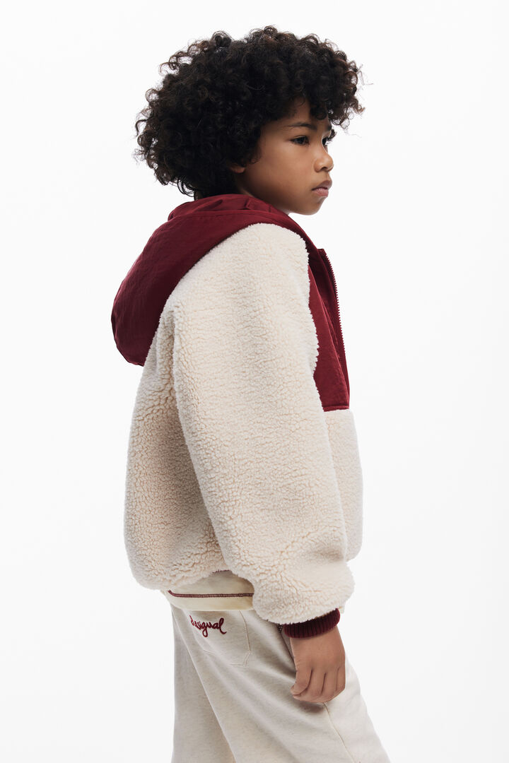 Sherpa jacket with hood | Desigual