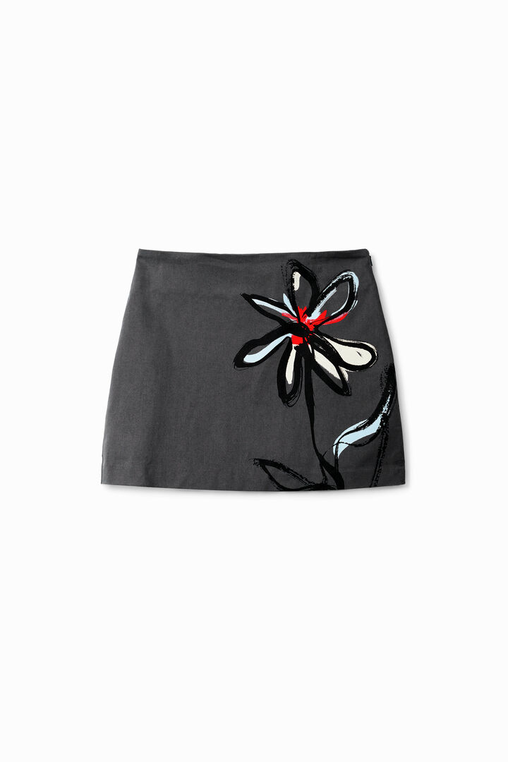 Minifalda ilustración flor | Desigual