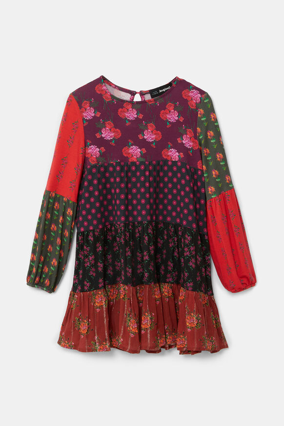 Robe trapèze patchwork fleurs | Desigual