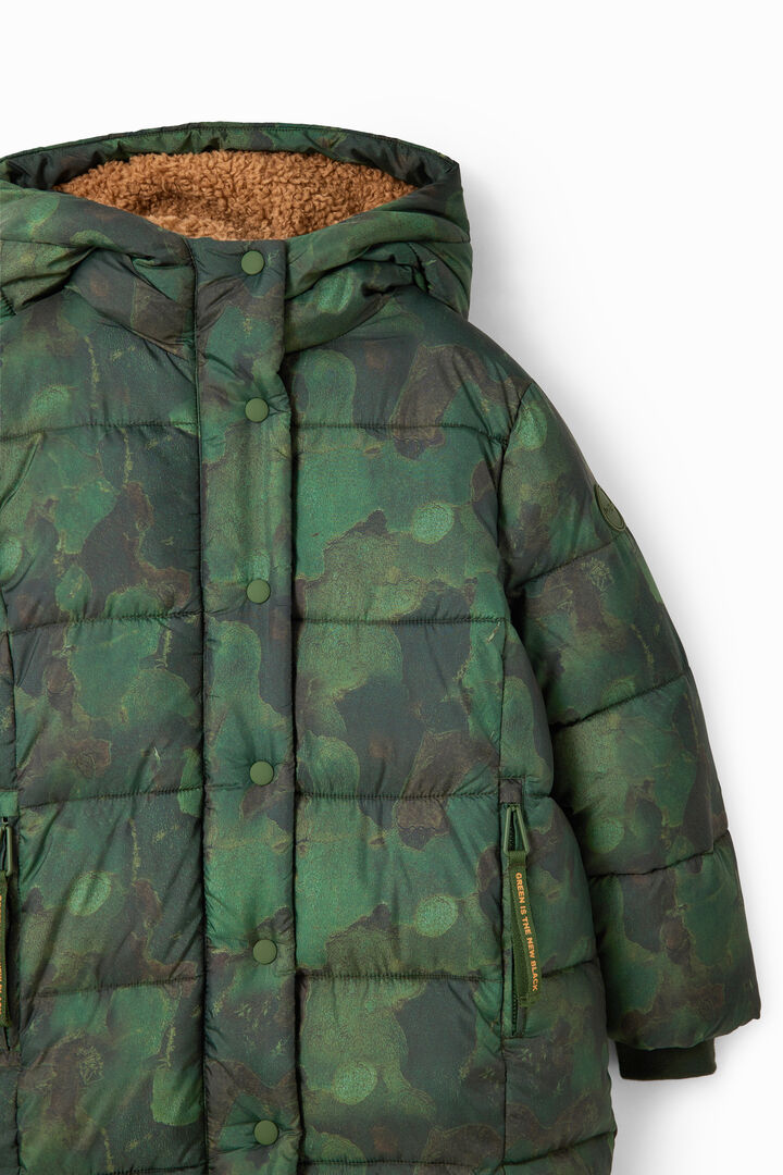 Camouflage padded coat | Desigual