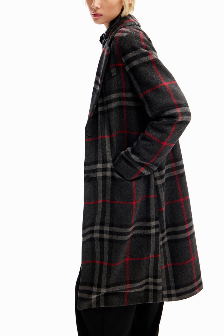 Manteau combiné carreaux | Desigual