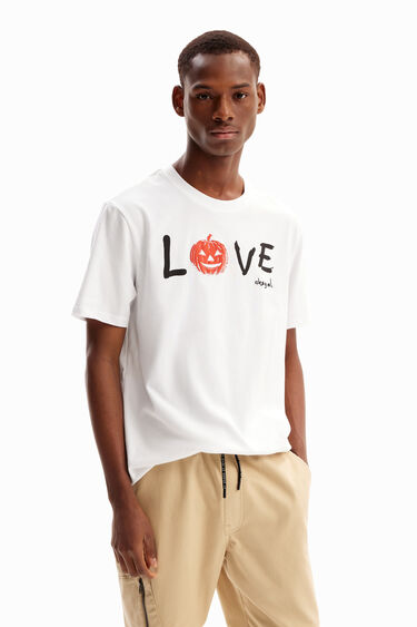 T-shirt met Love en pompoen | Desigual
