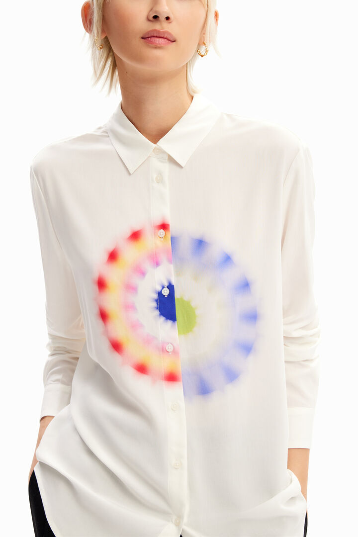 Geometric viscose shirt | Desigual