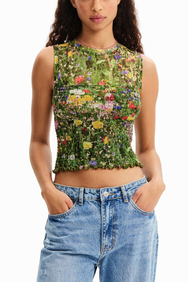Samarreta curta floral | Desigual