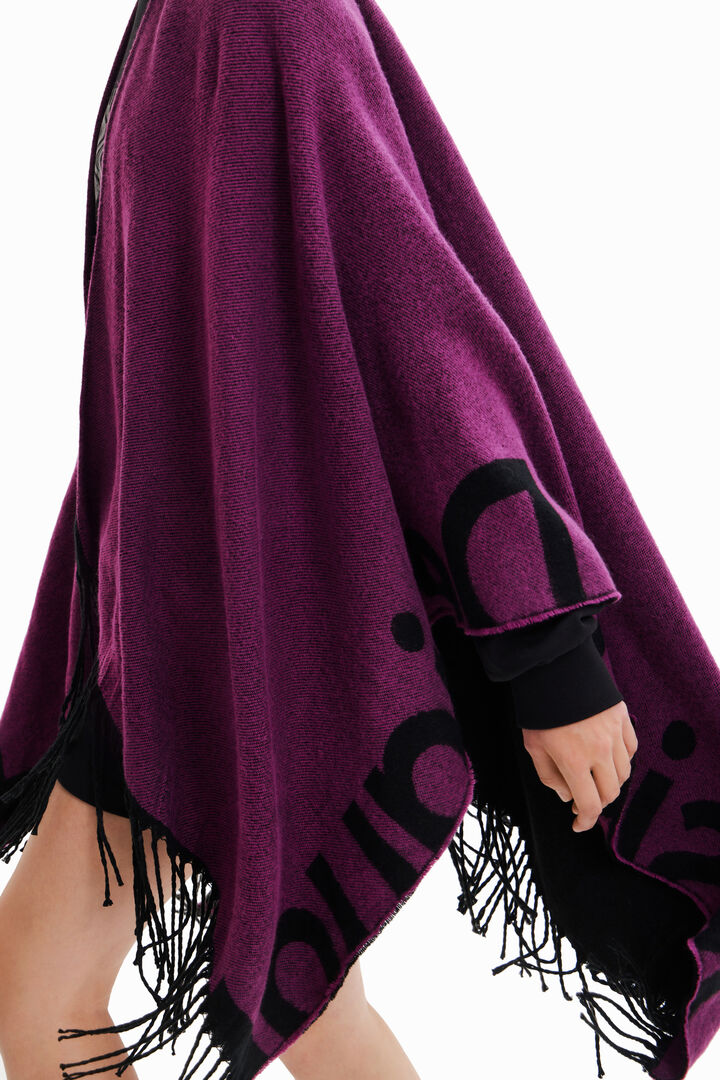 Reversible poncho | Desigual
