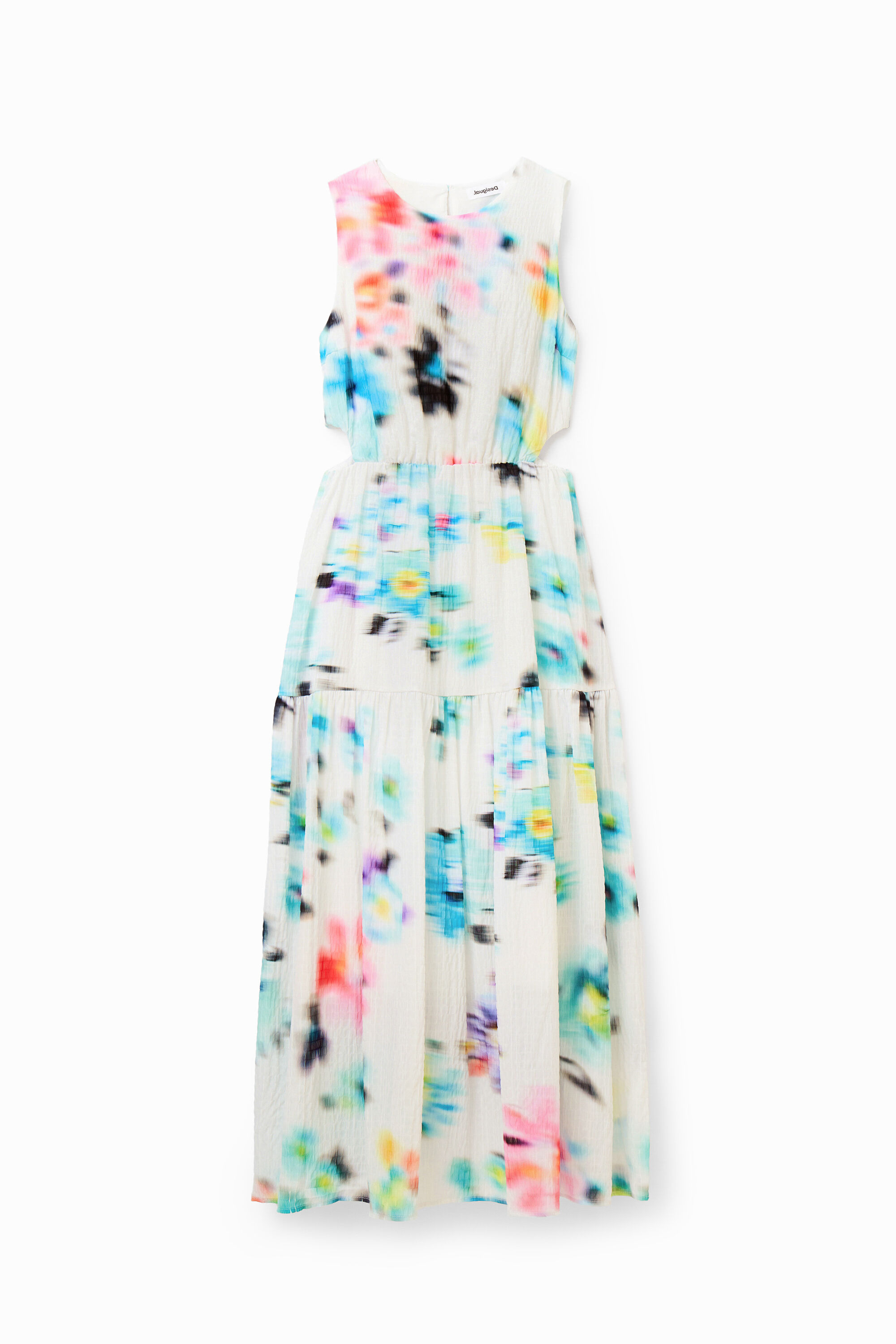 Desigual Long blurry cut-out dress