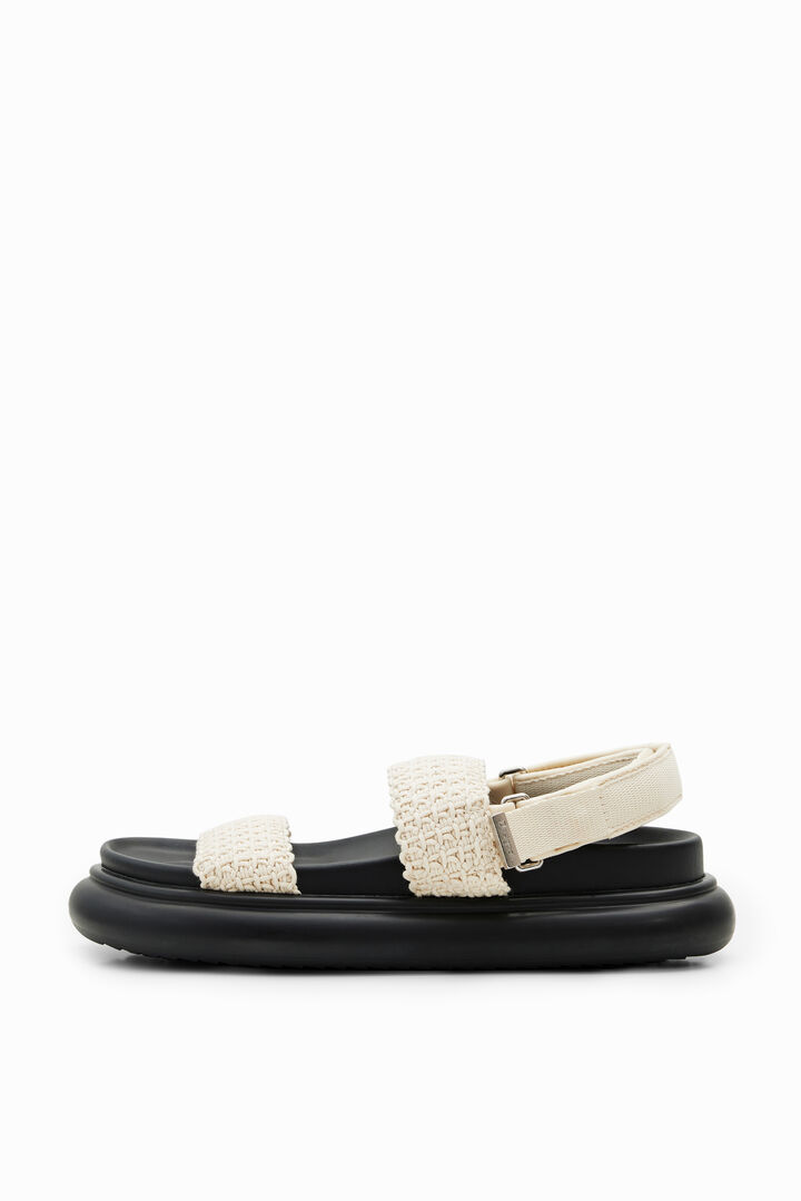 Crochet platform strap sandals | Desigual