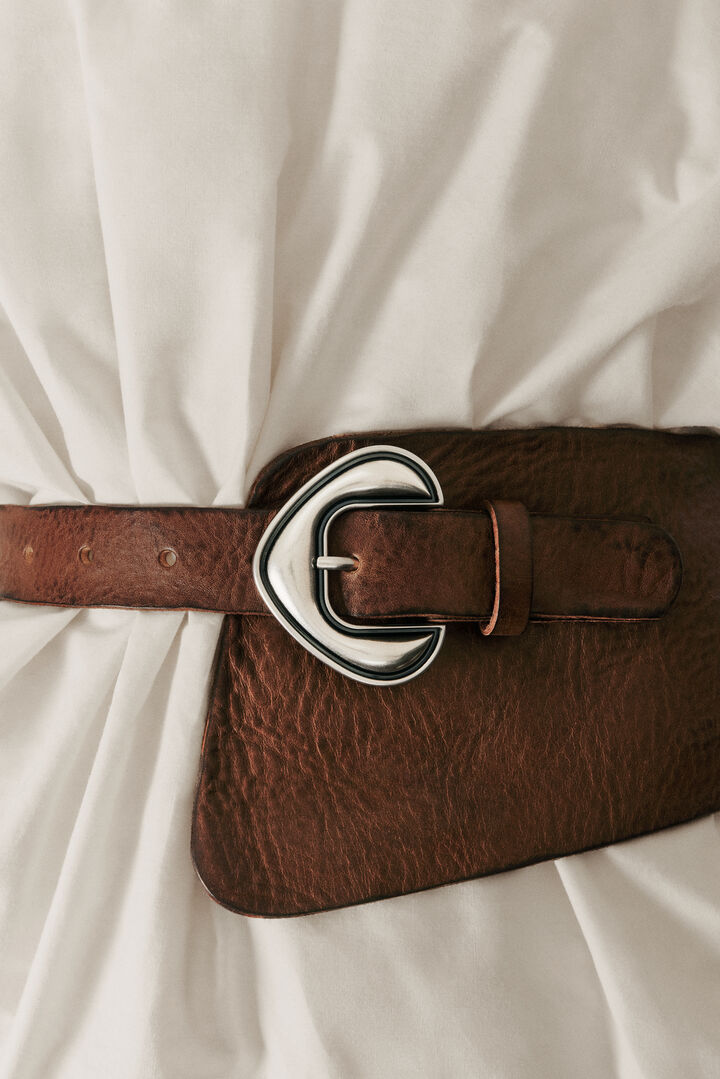 Studio leather sash belt