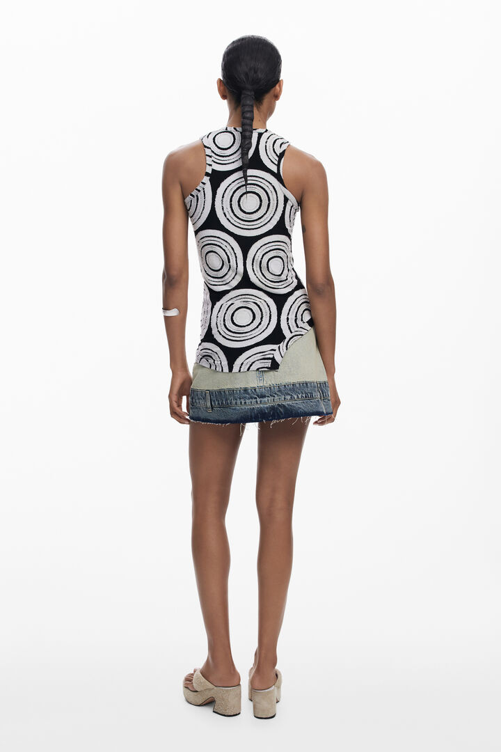 Sleeveless spiral T-shirt | Desigual