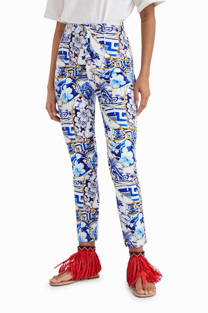 Pantalón slim estampado Stella Jean | Desigual