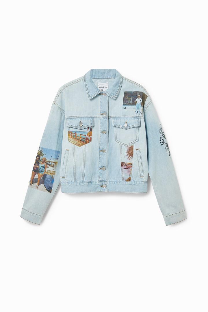 Cropped denim trucker jacket South Beach