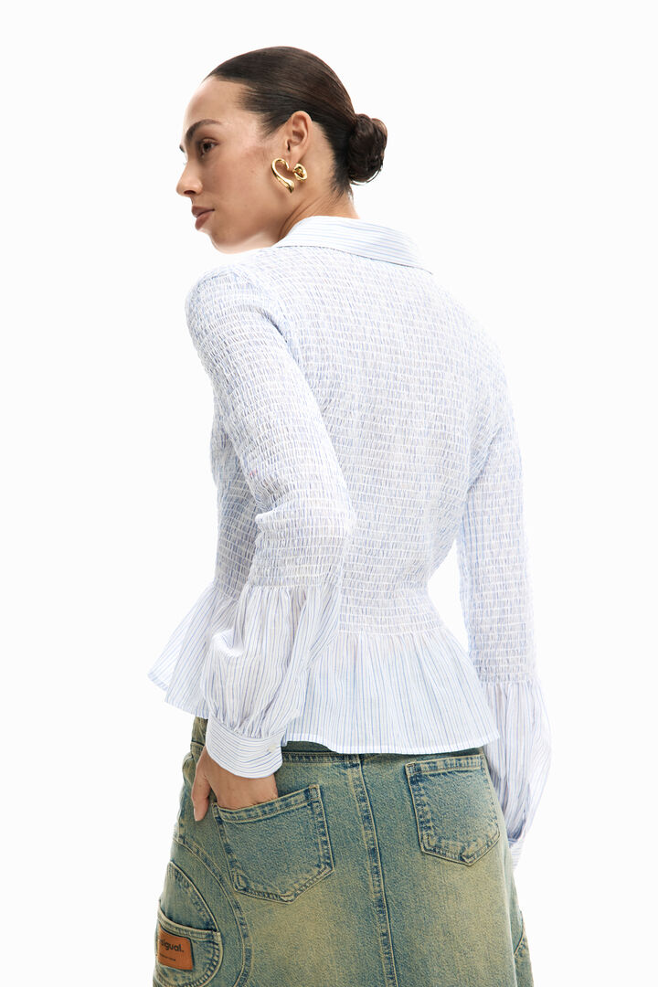 Camisa fruncida rayas | Desigual