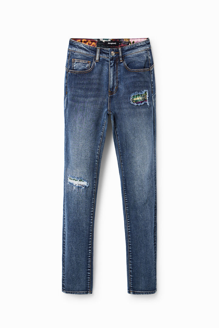Vaqueros Slim push-up rotos | Desigual