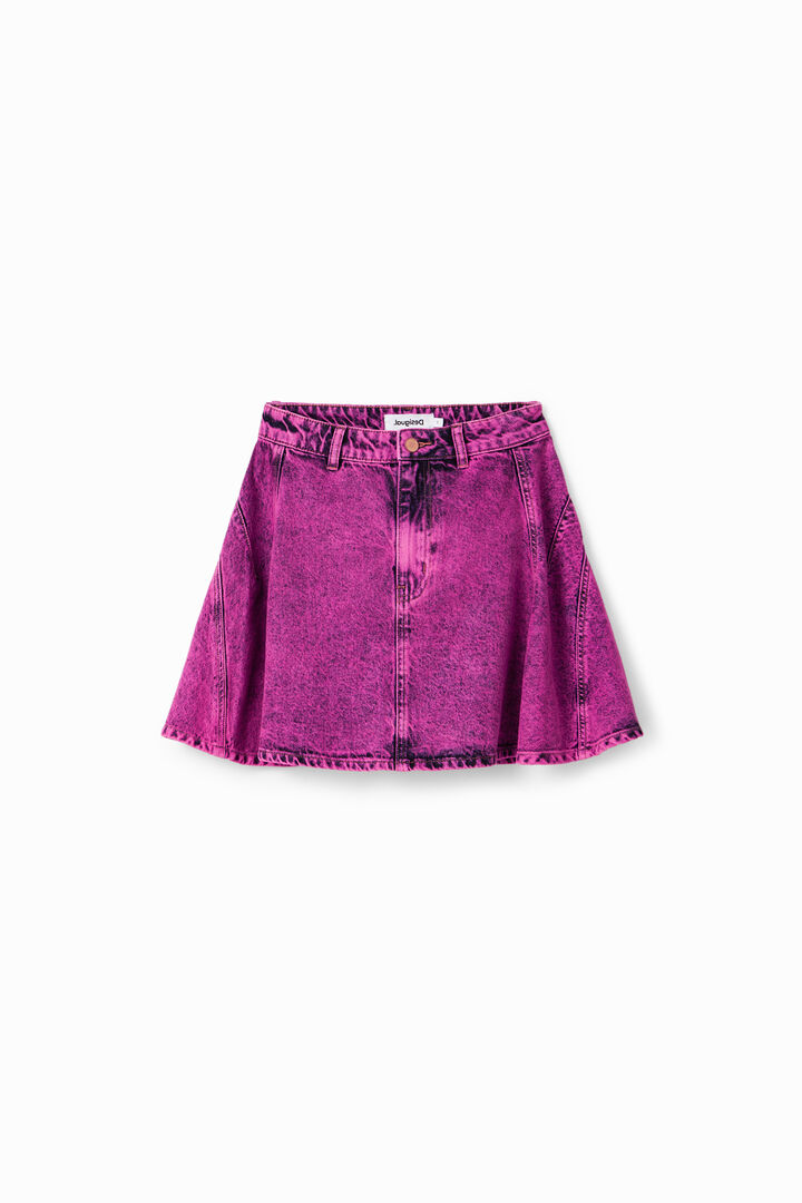 Maitrepierre acid-wash skater mini skirt