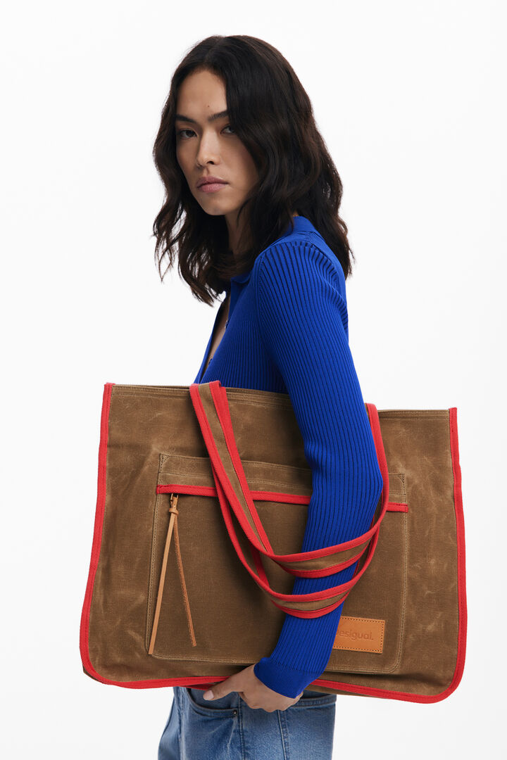 Shopper taška s velkou kapsou | Desigual