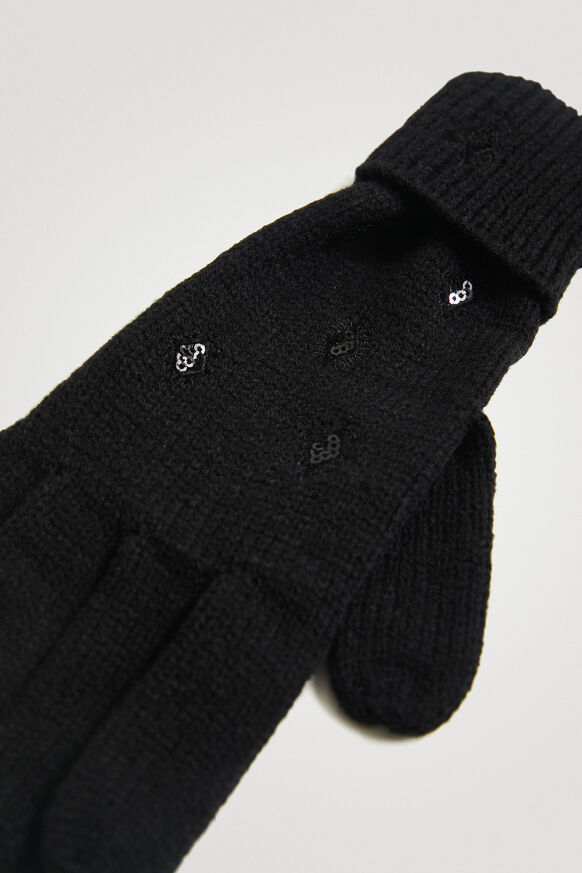 Matching embroidered tricot gloves | Desigual