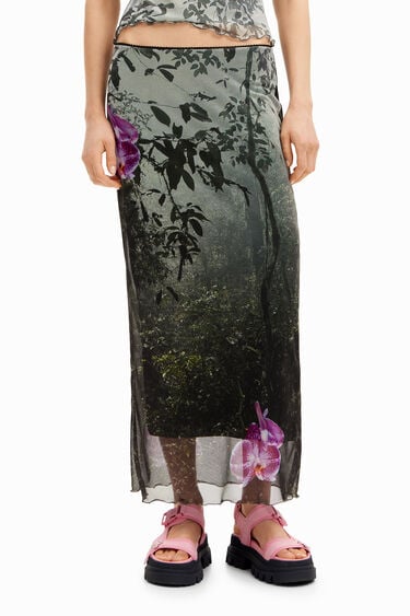 Tyler McGillivary long forest skirt | Desigual