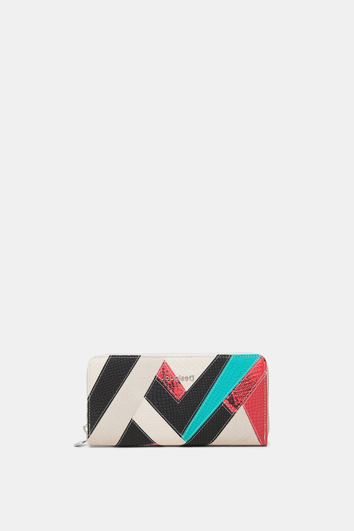 Long coin purse reptile leather effect | Desigual