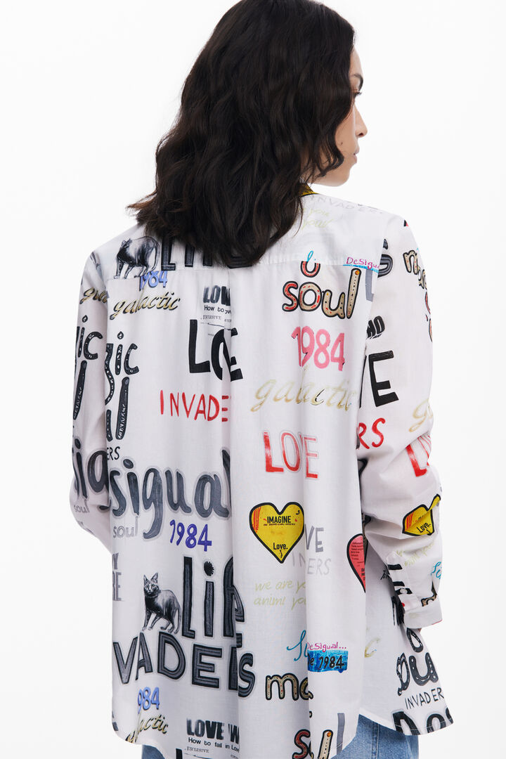 Camisa algodón letras | Desigual