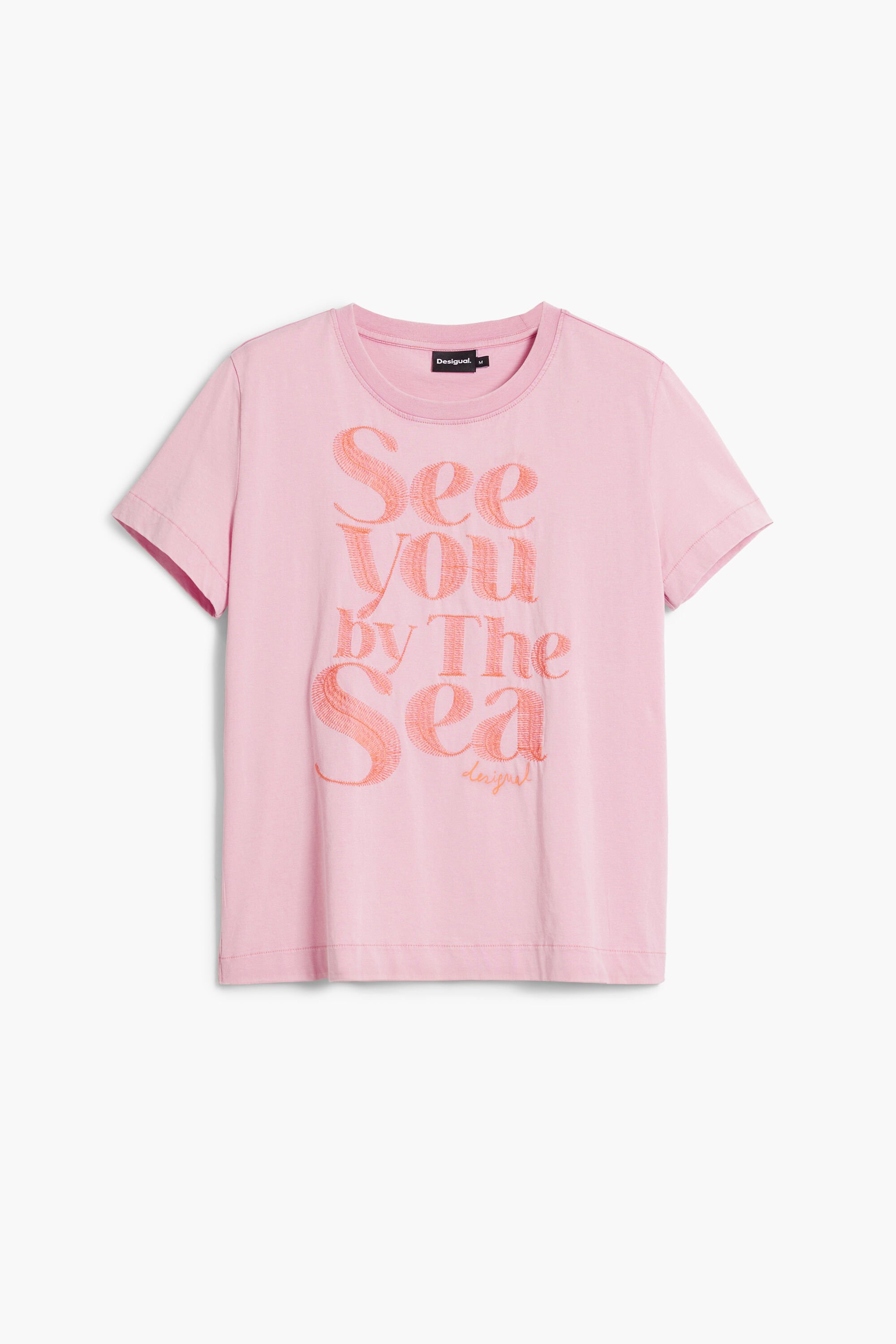 Pink message T-shirt Women's I Desigual.com
