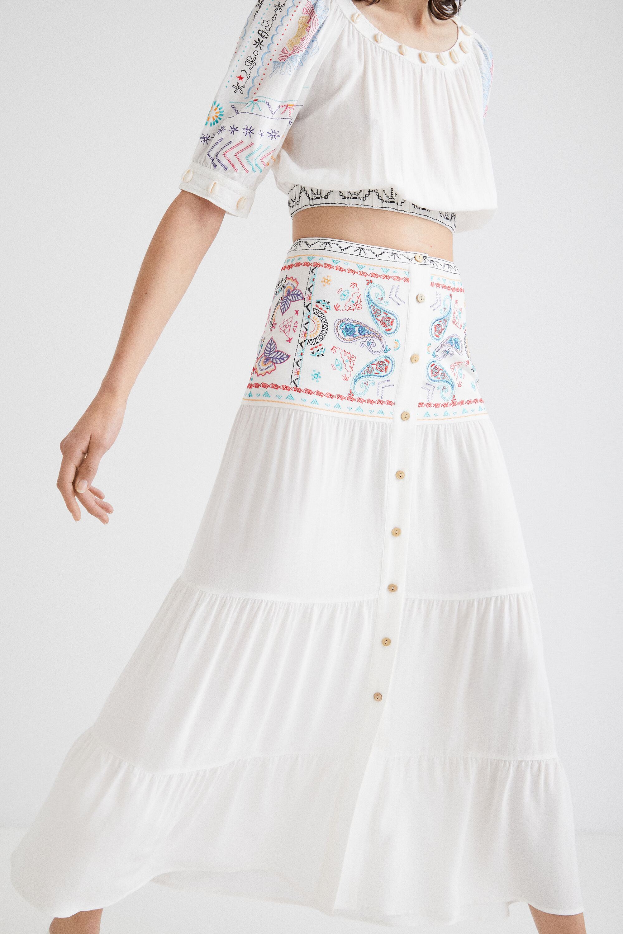 Falda larga cheap desigual