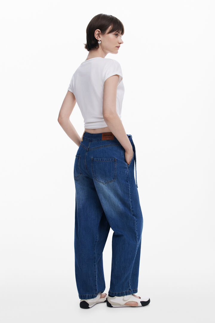 Baggy wrap-style jeans | Desigual