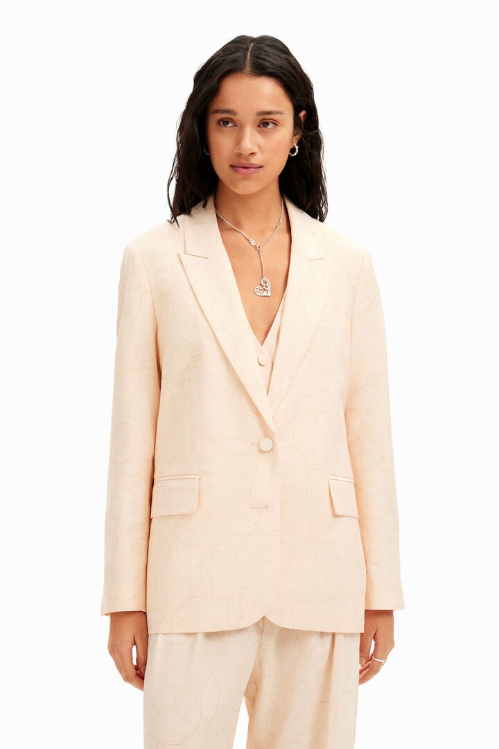 Blazer recta flores | Desigual