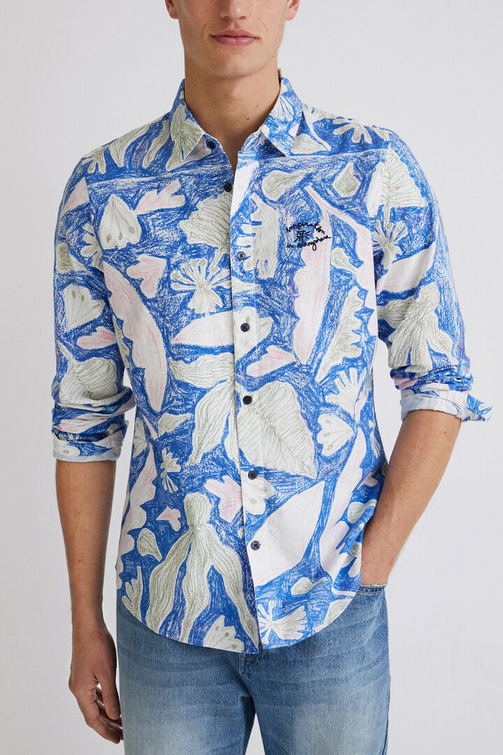 Long-sleeve tropical shirt | Desigual