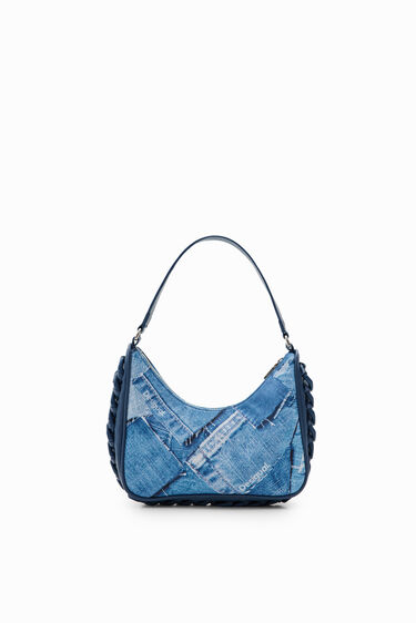 Small denim patchwork bag | Desigual